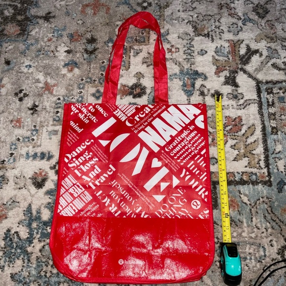lululemon athletica Handbags - Lululemon Athletica Bold Red Graphic Tote